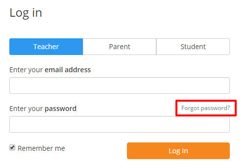 How to reset your password - ClassCharts